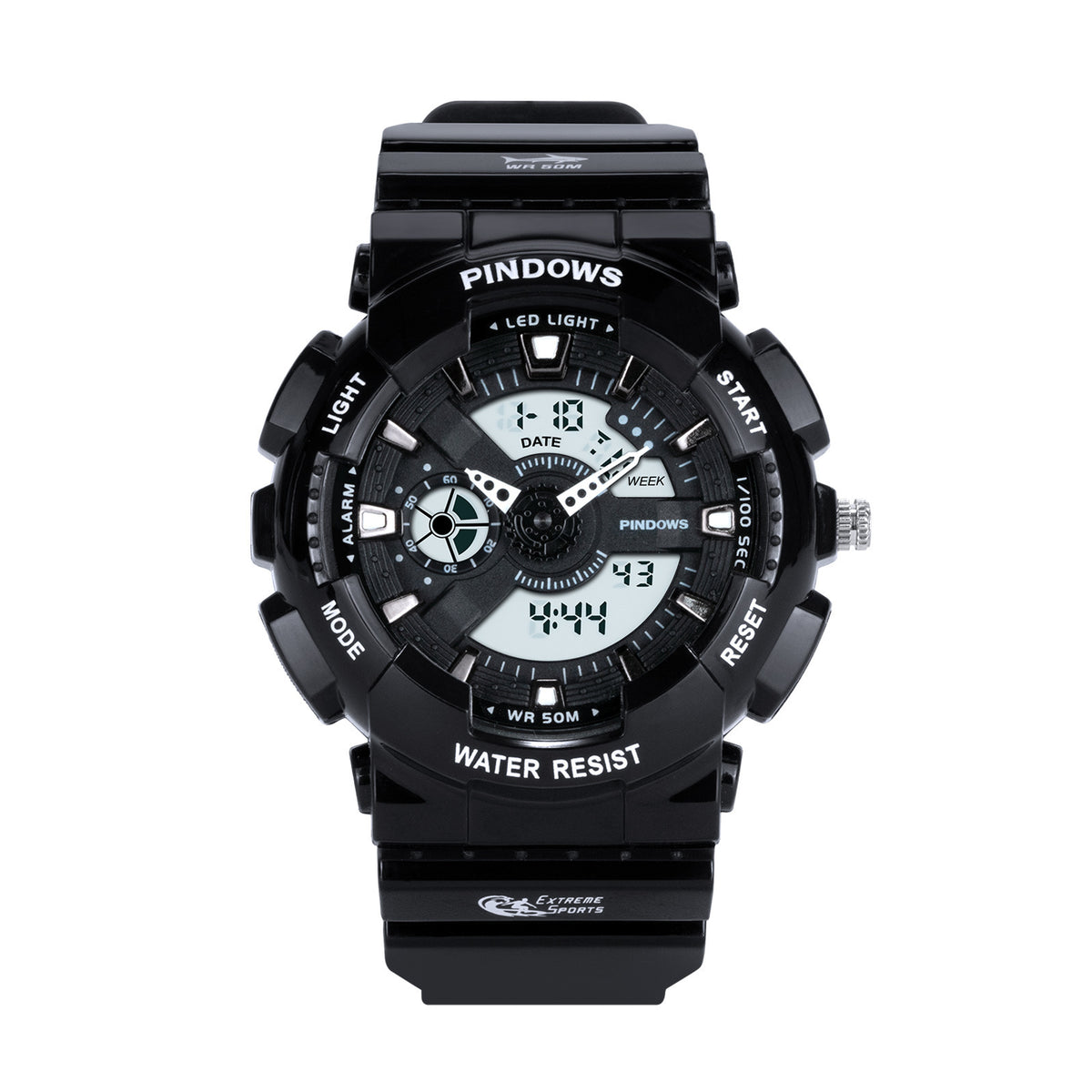 Boys black sports electronic watch