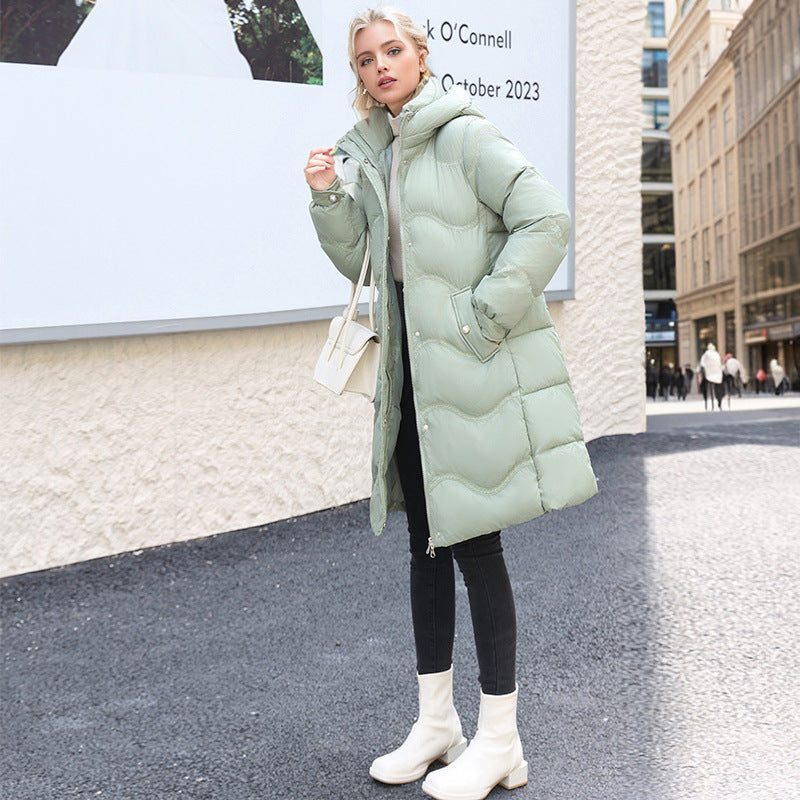 Alternate view: Women's mid-length down jacket