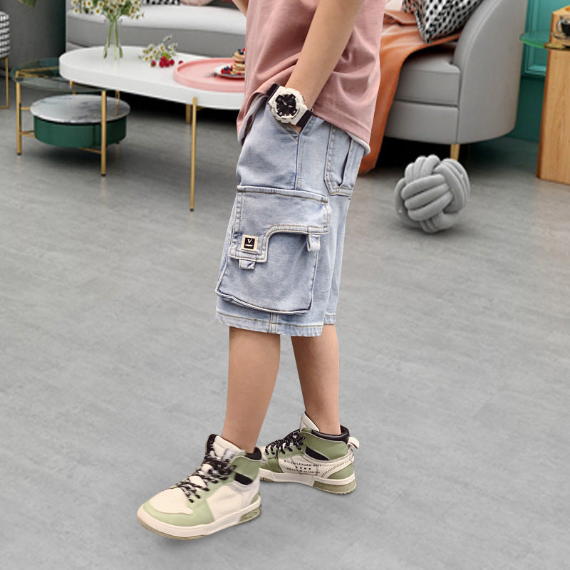 Boys light blue summer shorts