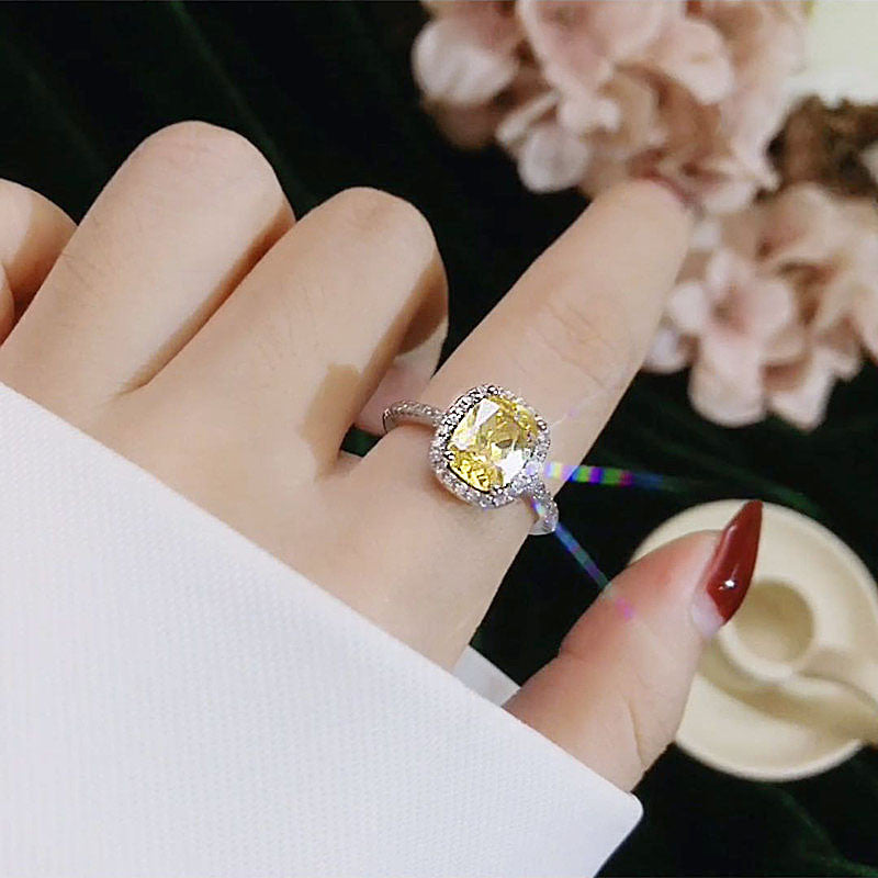 Women's white gold bridal ring