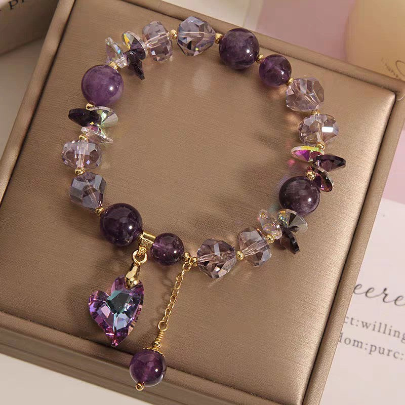 Alternate view: Women's amethyst bracelet
