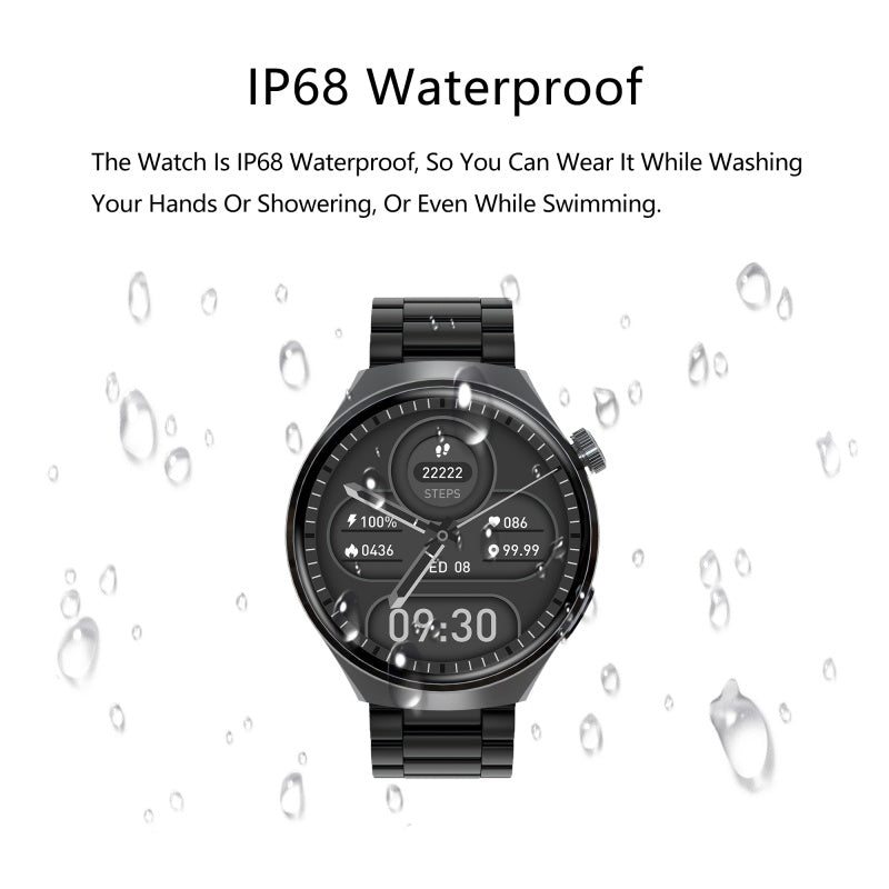 Round smart watch with Bluetooth calls and heart rate - view 7