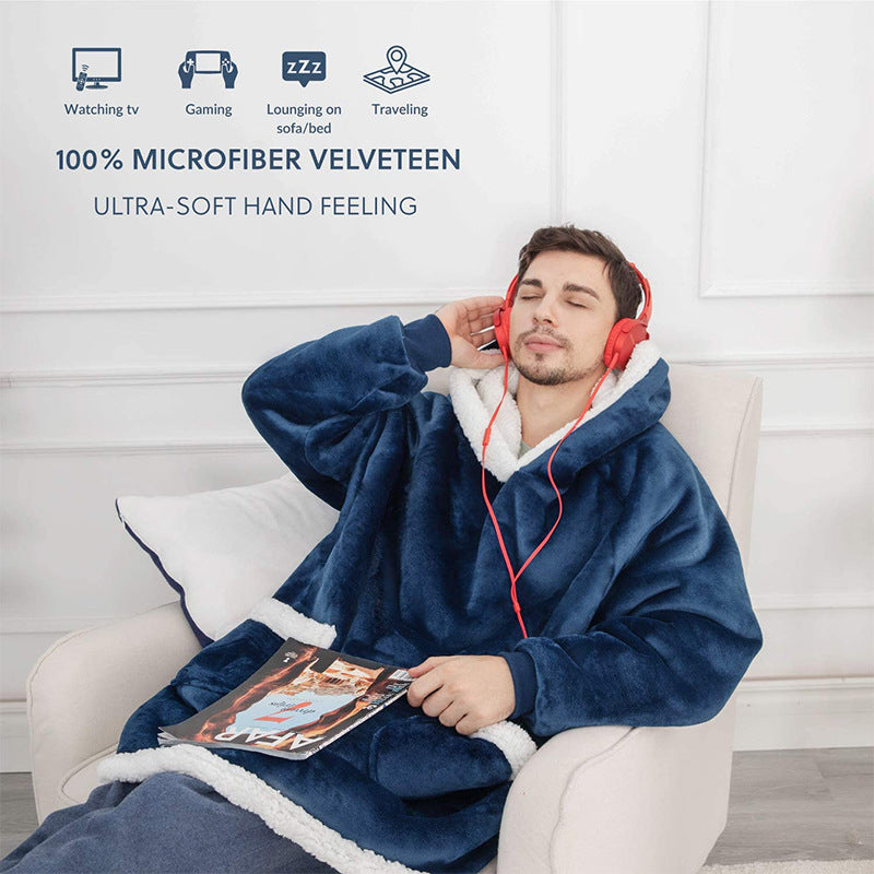 Alternate view: Unisex tv hoodie blanket