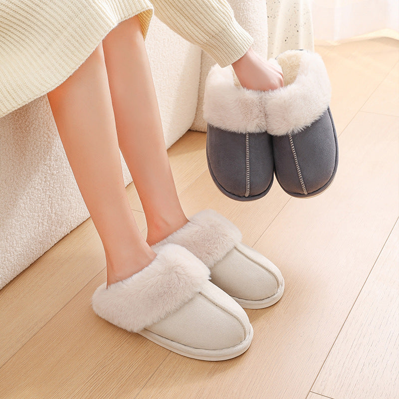 Alternate view: Women's fuzzy fur slippers