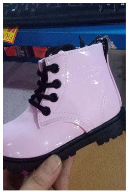 Boys pink martin short boots