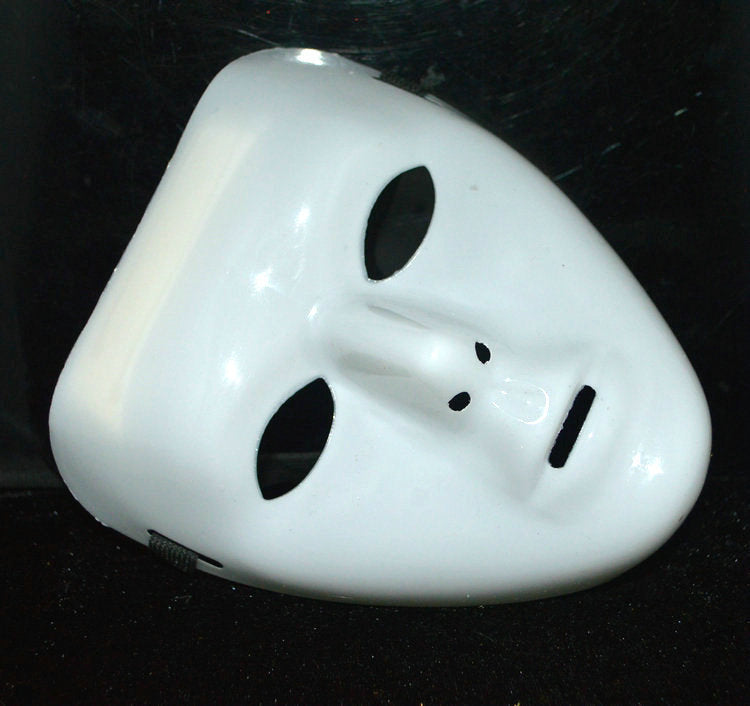 Unisex white sketch masquerade mask