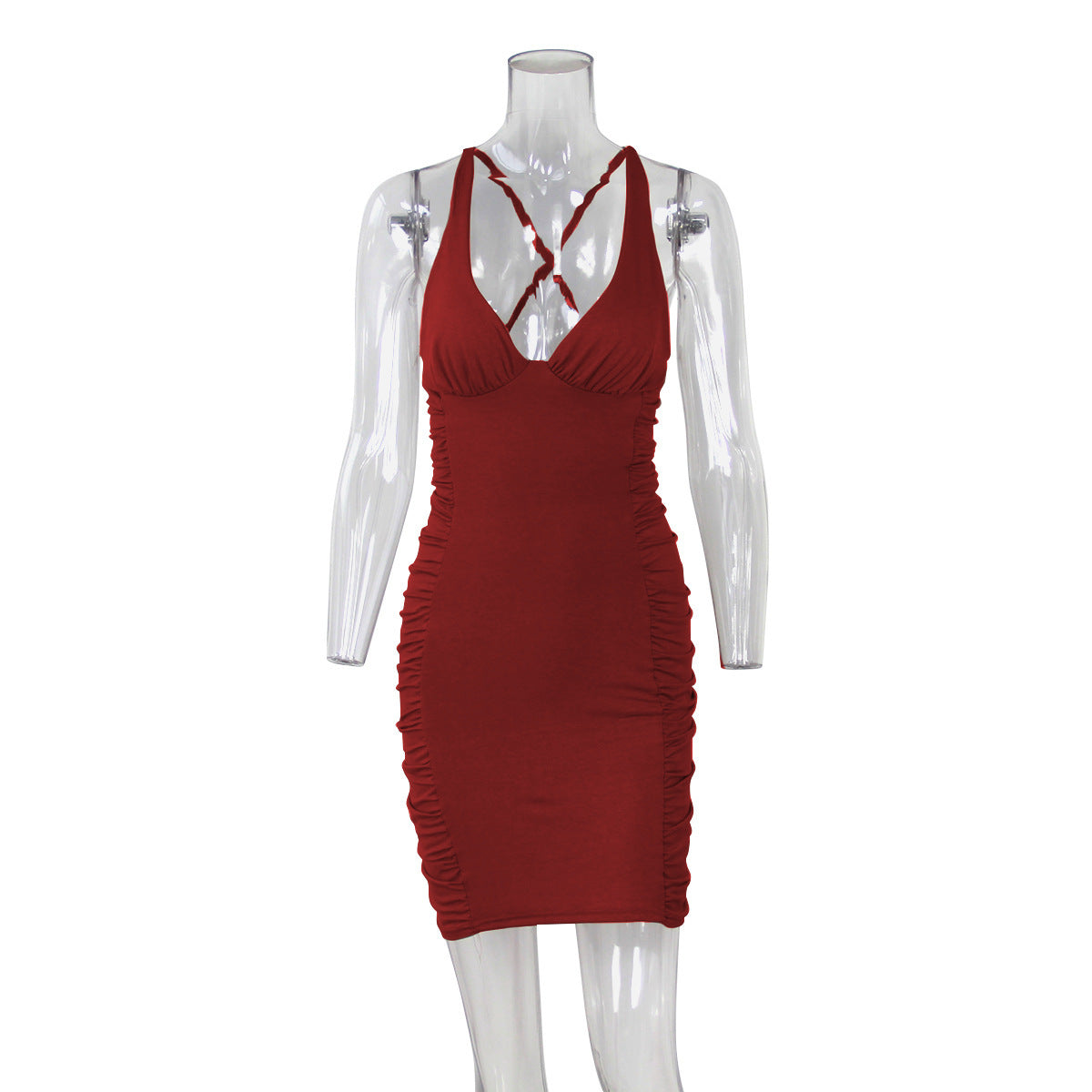 Alternate view: Women's deep v dress