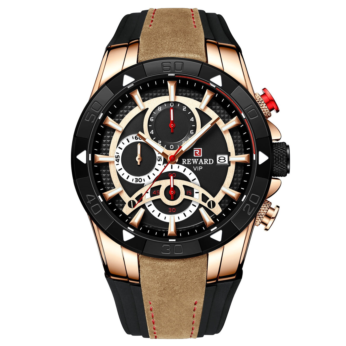 Men's calendar quartz watch