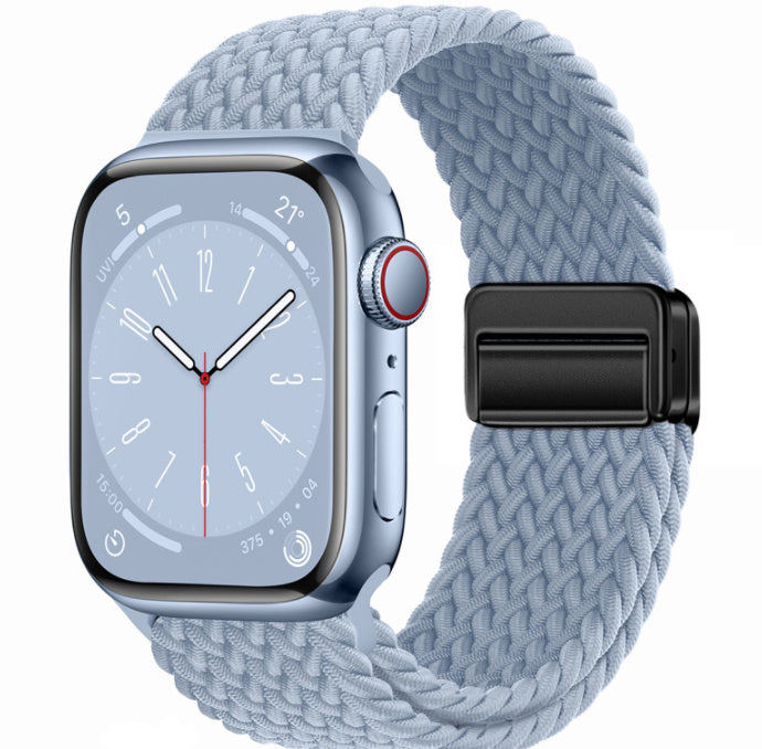 Unisex rock blue black button integrated watch band