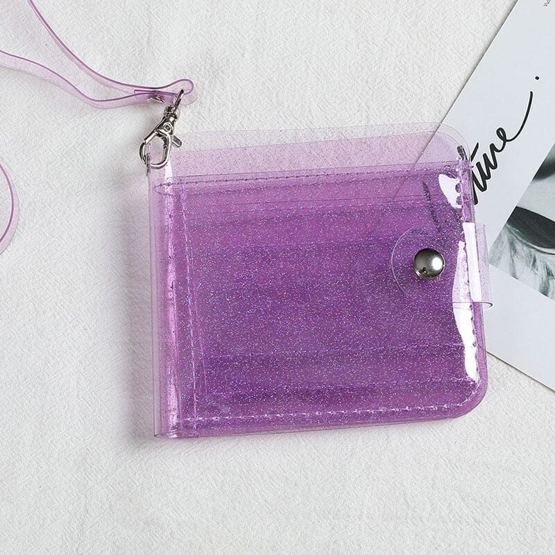 Unisex clear coin purse & card holder