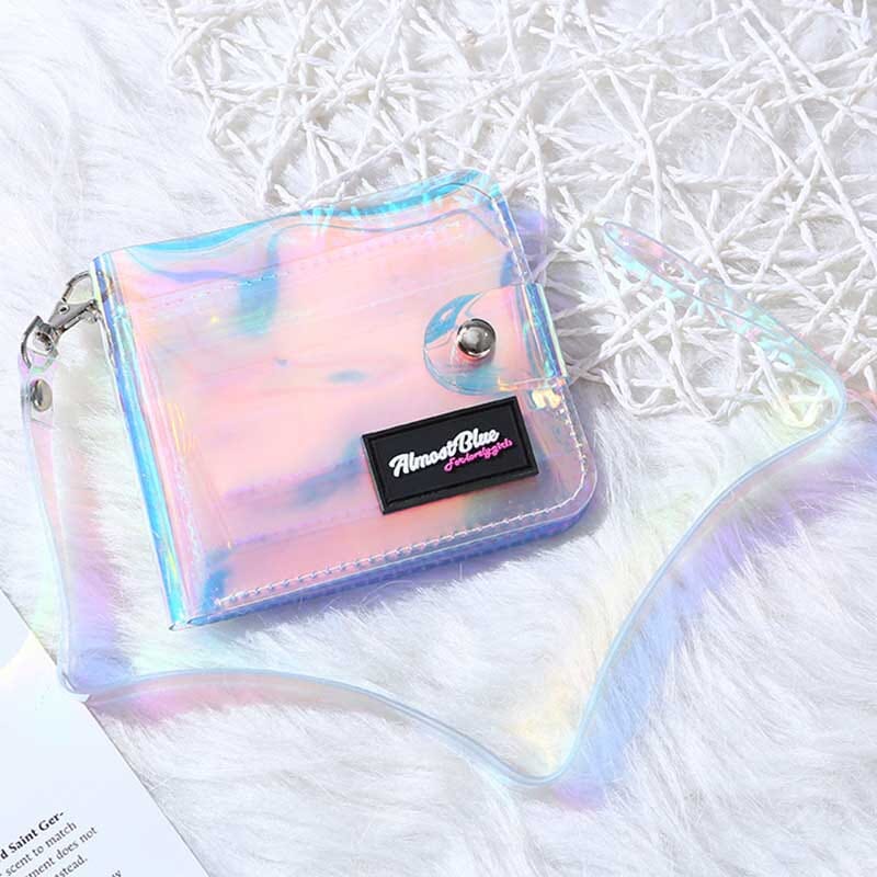 Unisex clear coin purse & card holder