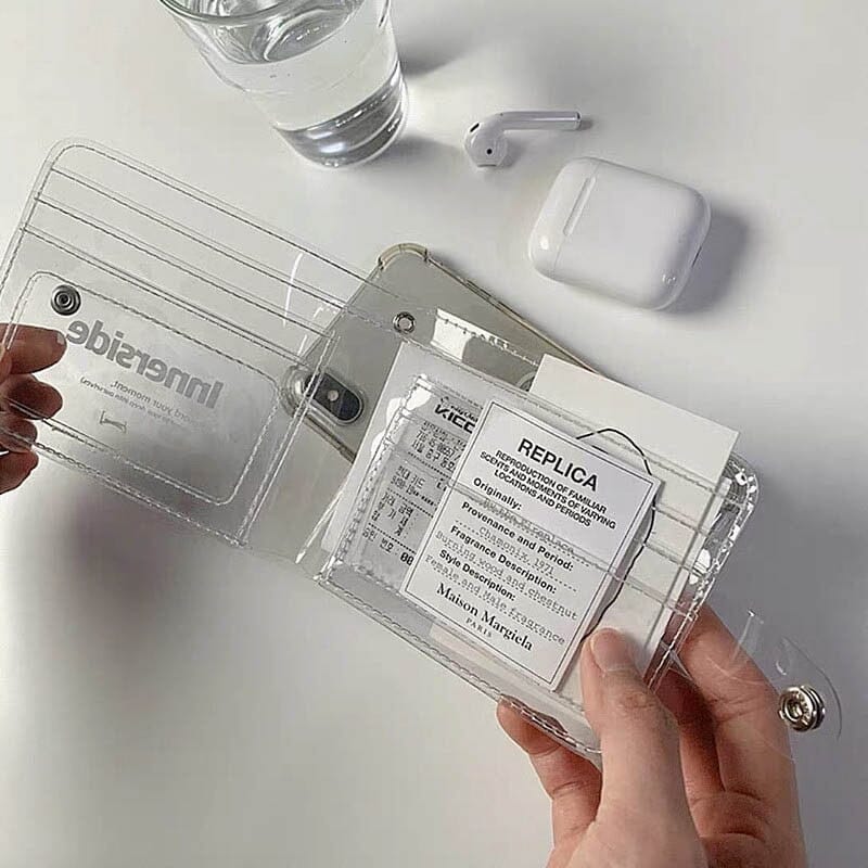 Alternate view: Unisex clear coin purse & card holder
