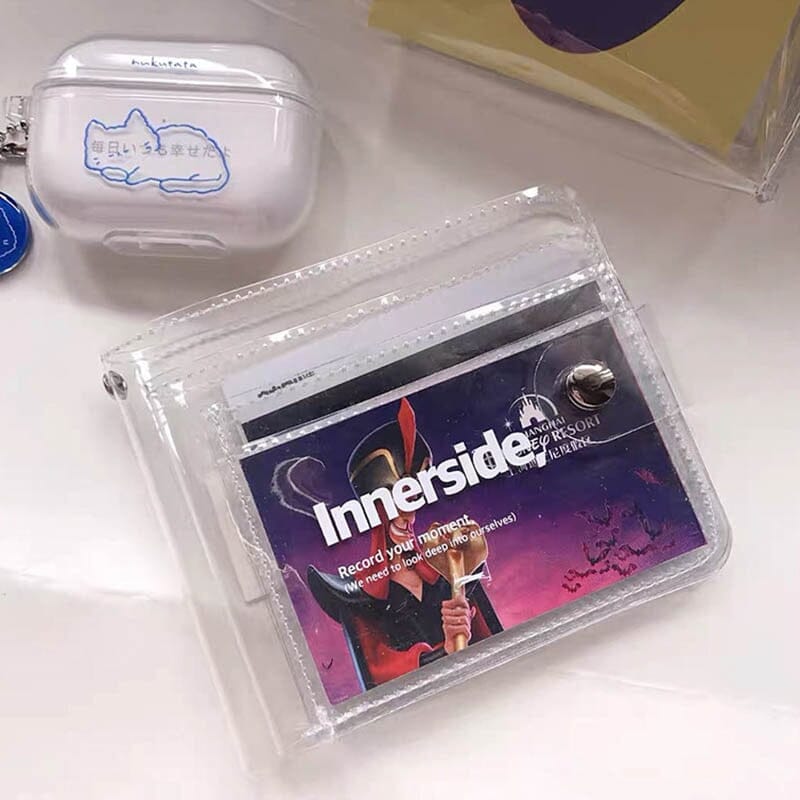 Alternate view: Unisex clear coin purse & card holder