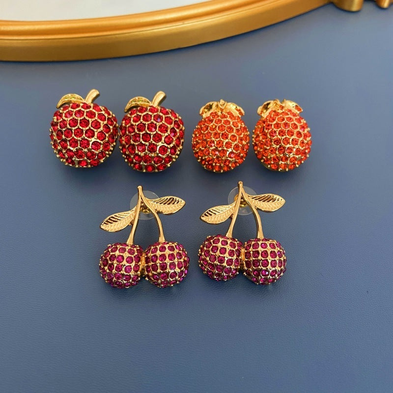 Alternate view: Women's fruit stud earrings