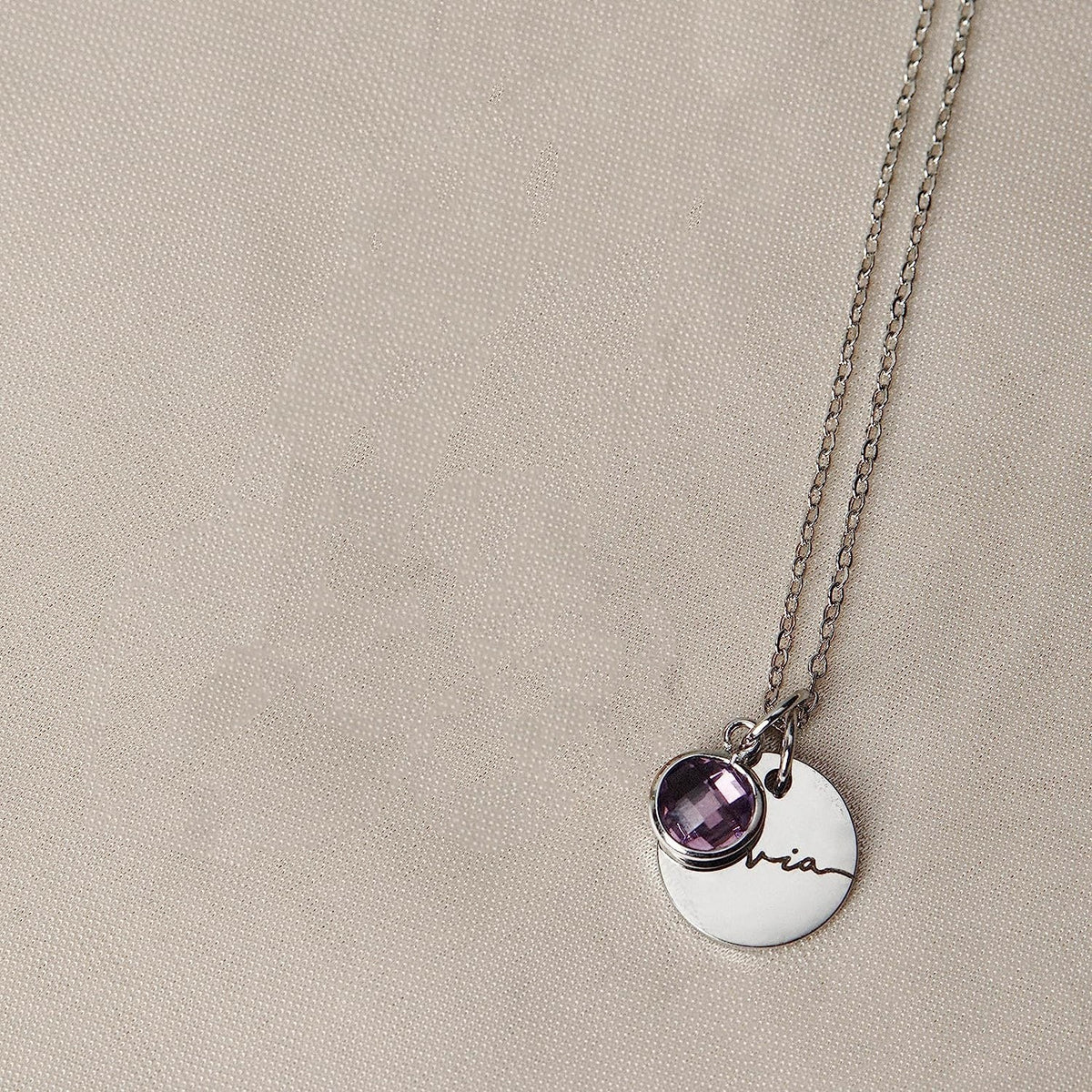 Alternate view: Women's birthstone necklace