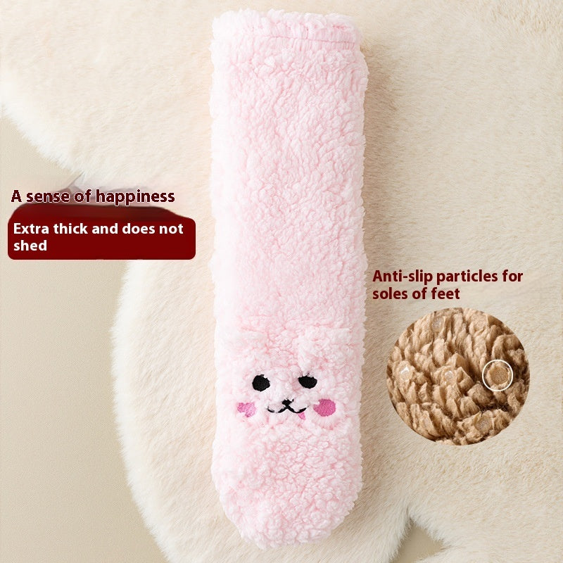Fuzzy Coral Velvet Socks - view 5