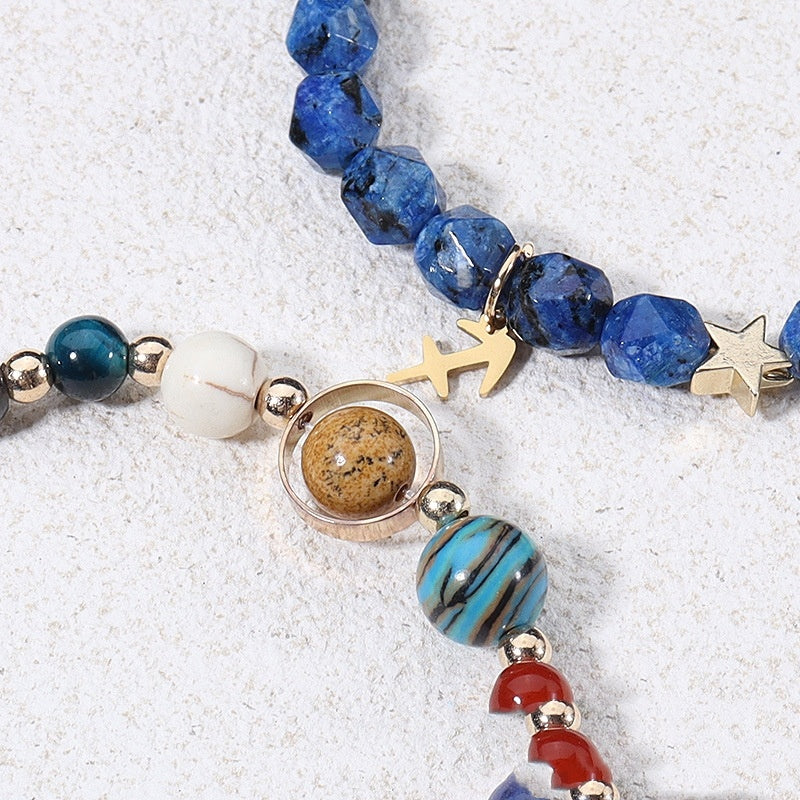 Women's zodiac natural stone bracelet