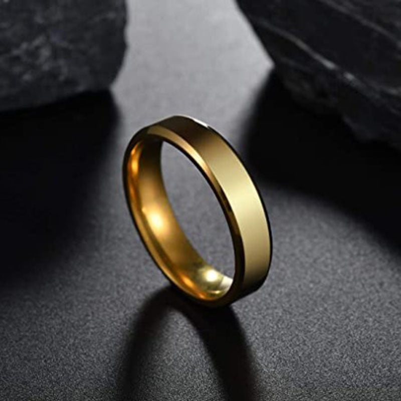 Unisex gold stainless ring