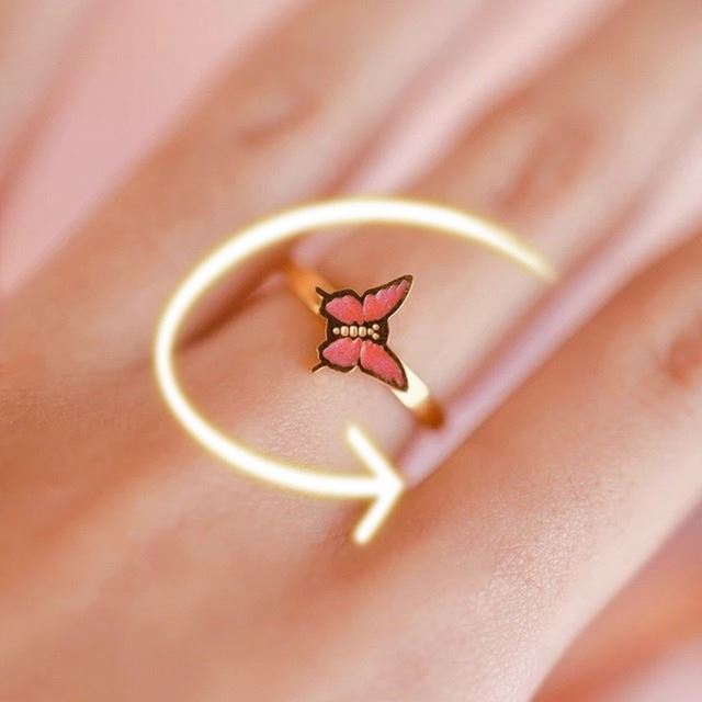 Alternate view: Women's fidget spinner ring