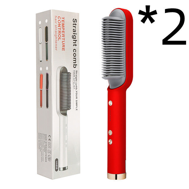 Unisex 2 in 1 hair straightener comb