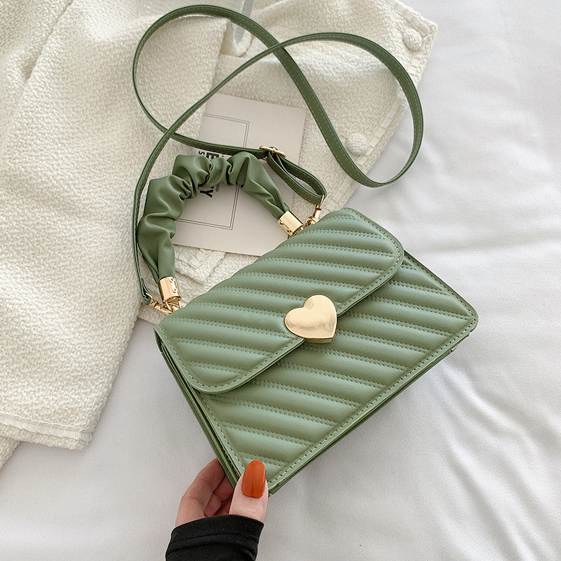 Women's green shoulder bag
