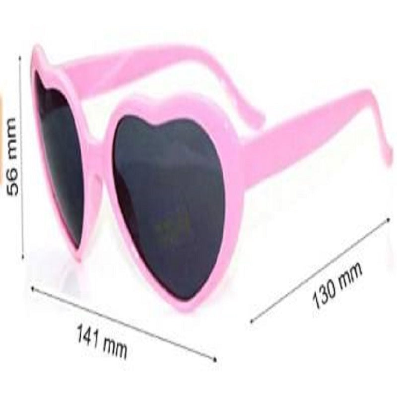 Women's pink heart sunglasses