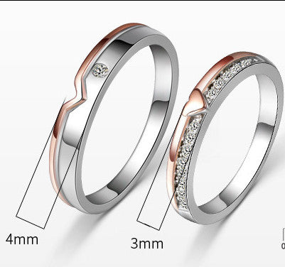 Unisex 925 silver couple rings