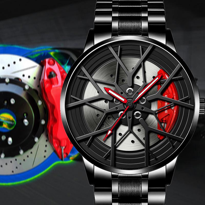 Men's luminous wheel watch