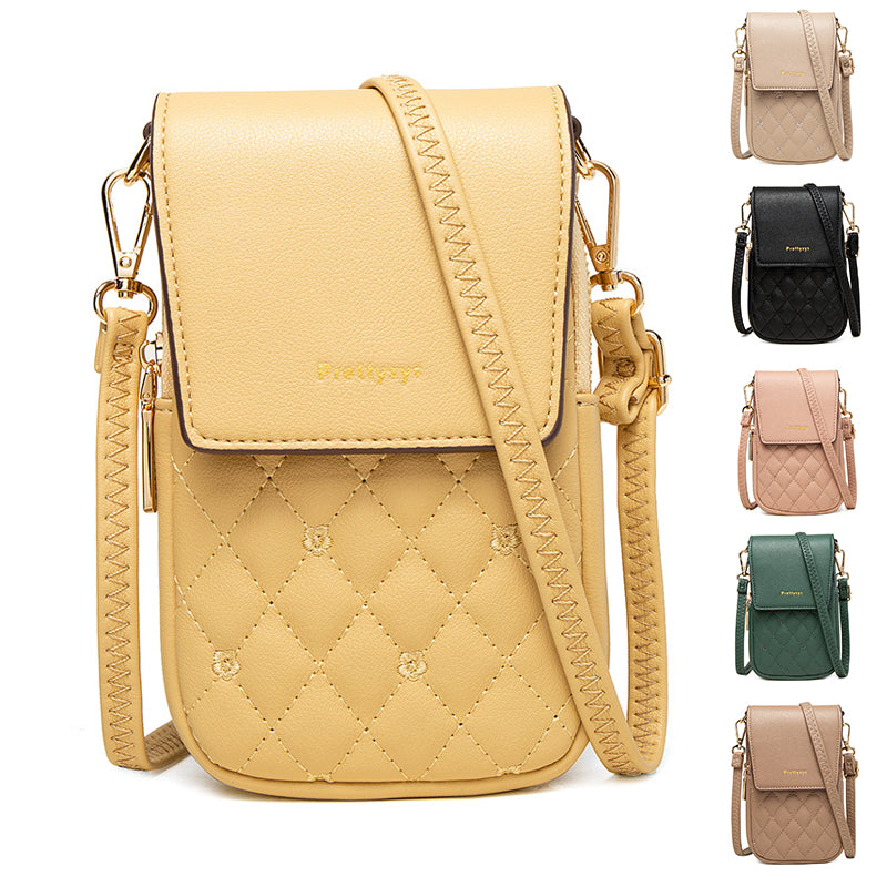 Unisex plaid phone crossbody bag