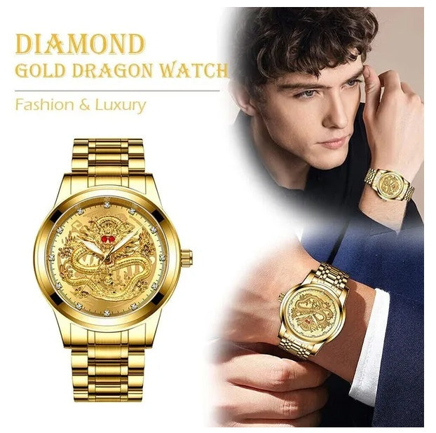 Classic gold-tone stainless steel quartz watch - view 3