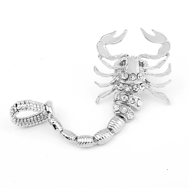 Unisex scorpion double finger ring