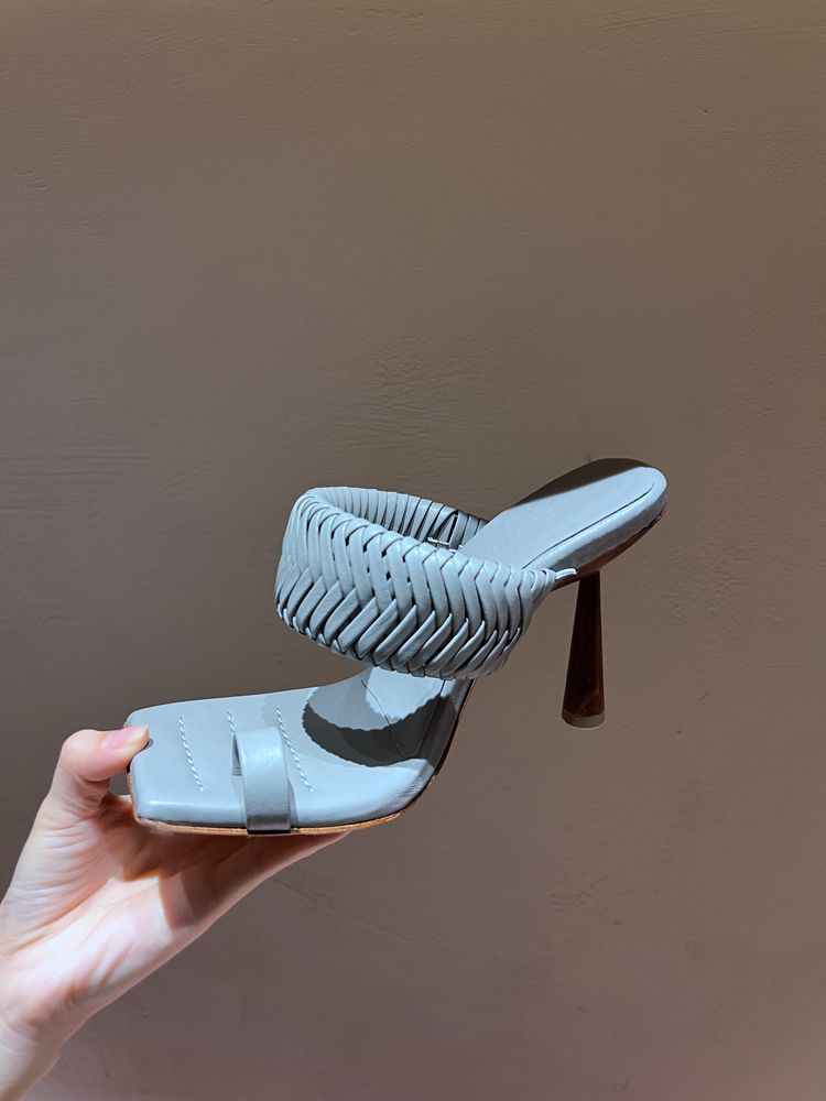 Women's grey high sandals