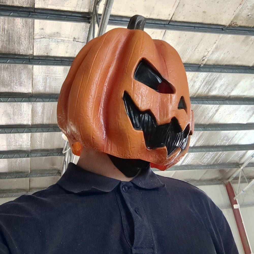 Alternate view: Unisex halloween pumpkin mask