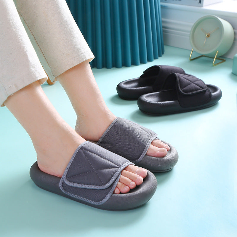 Women's velcro canvas slippers