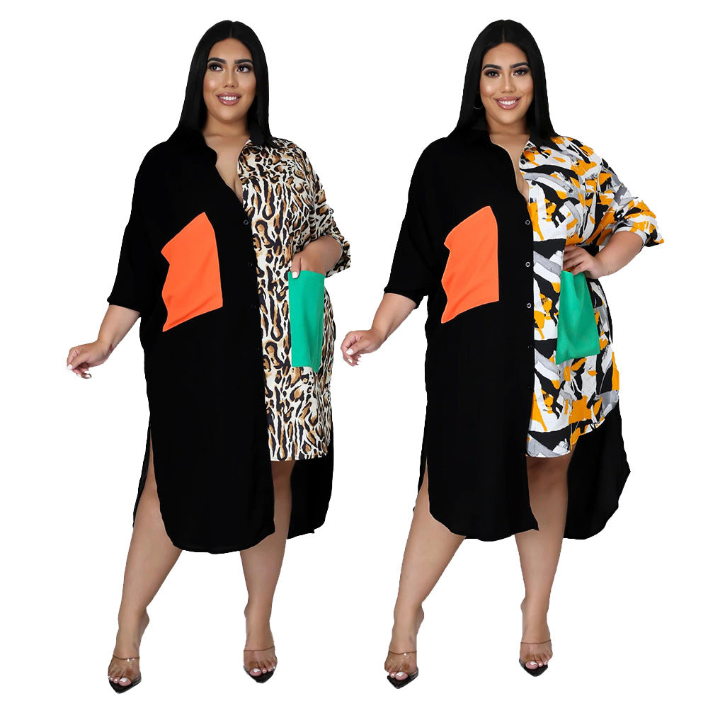 Alternate view: Women's turn-down collar shirt dress