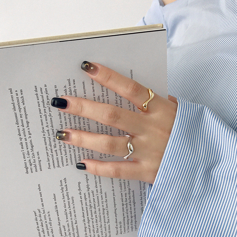 Women's S925 wavy ring