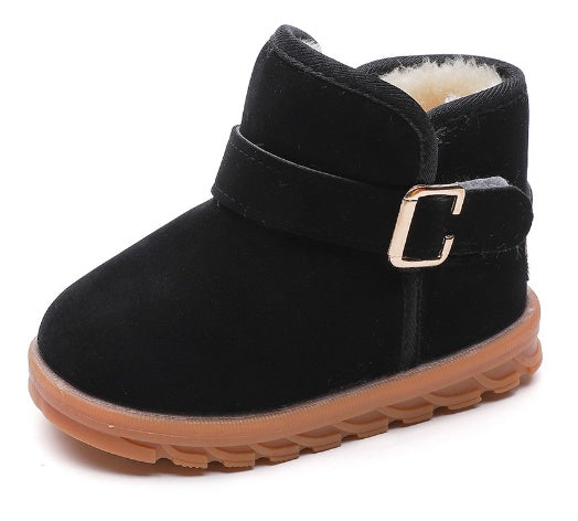Boys black martin boots