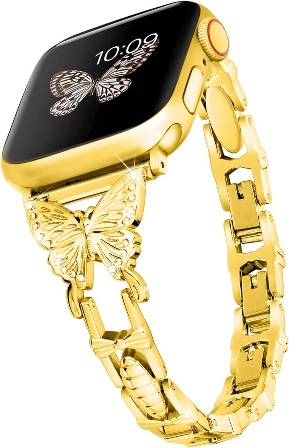 Women's gold diamond watch