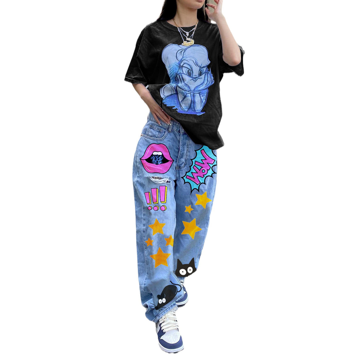 Women's low waist jeans