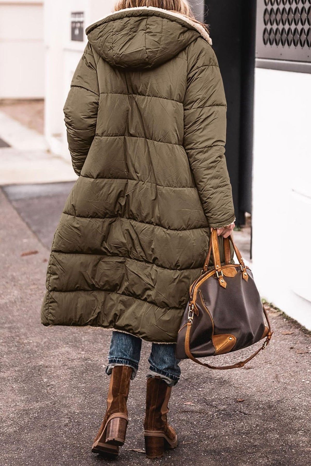 Women's army green winter jackets