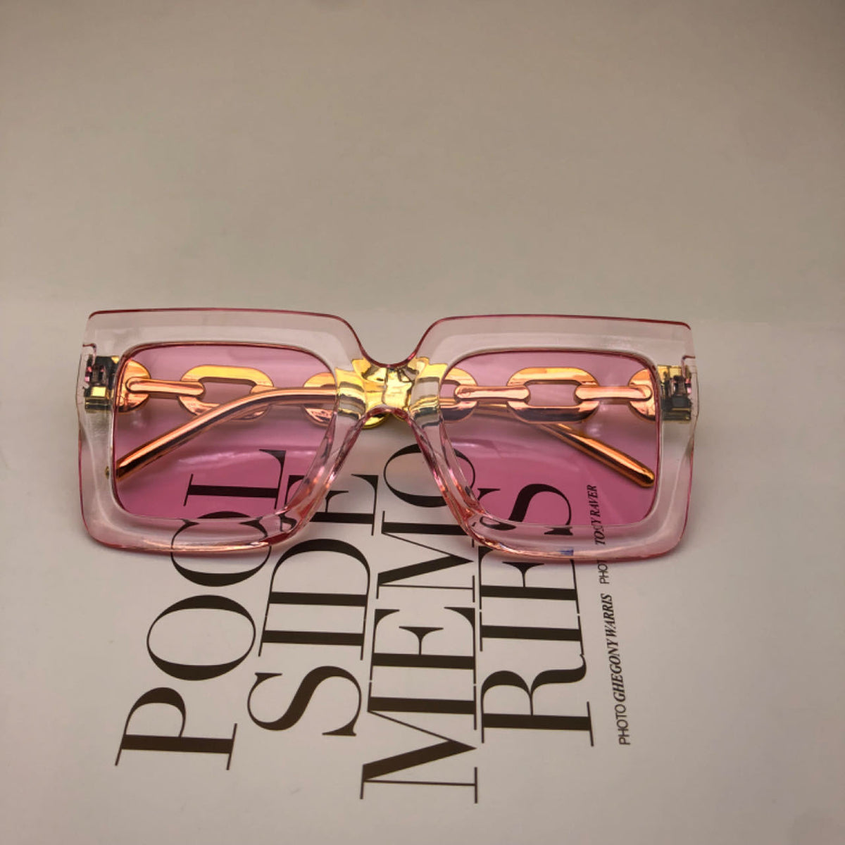 Women's pink frame pink lens sunglasses