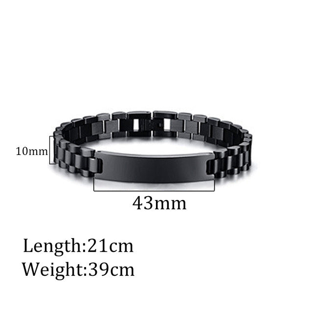 Unisex black custom bracelet