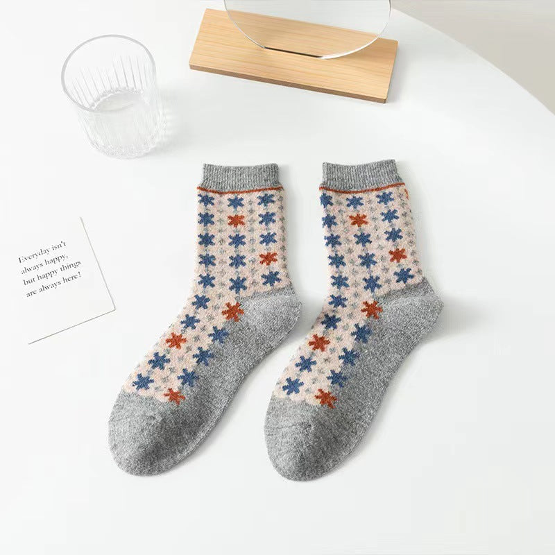 Unisex snowflake socks