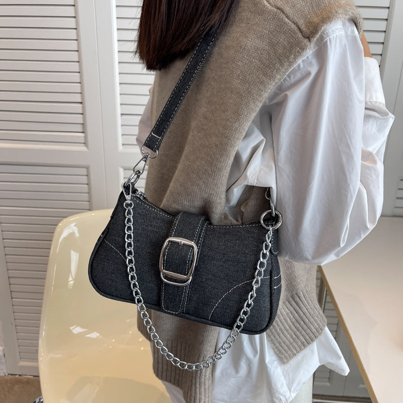 Alternate view: Women's denim armpit bag