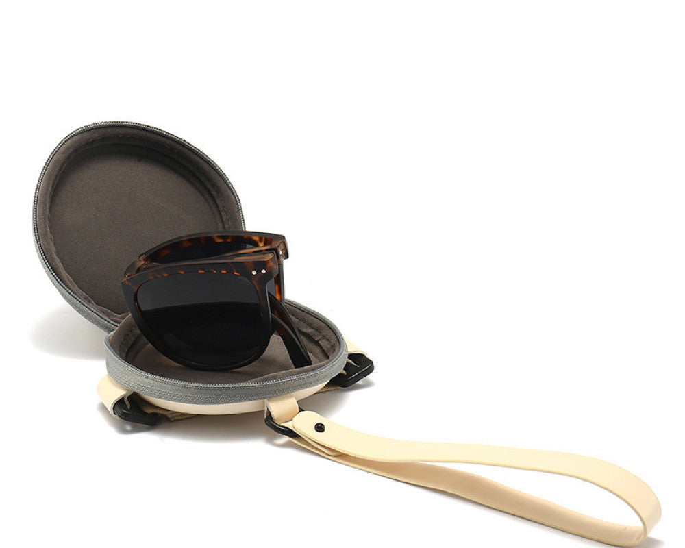 Women's tortoiseshell foldable sunglasses