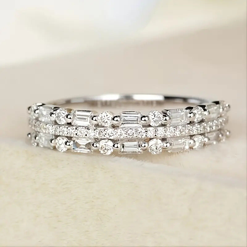 Women's multilayer line ring