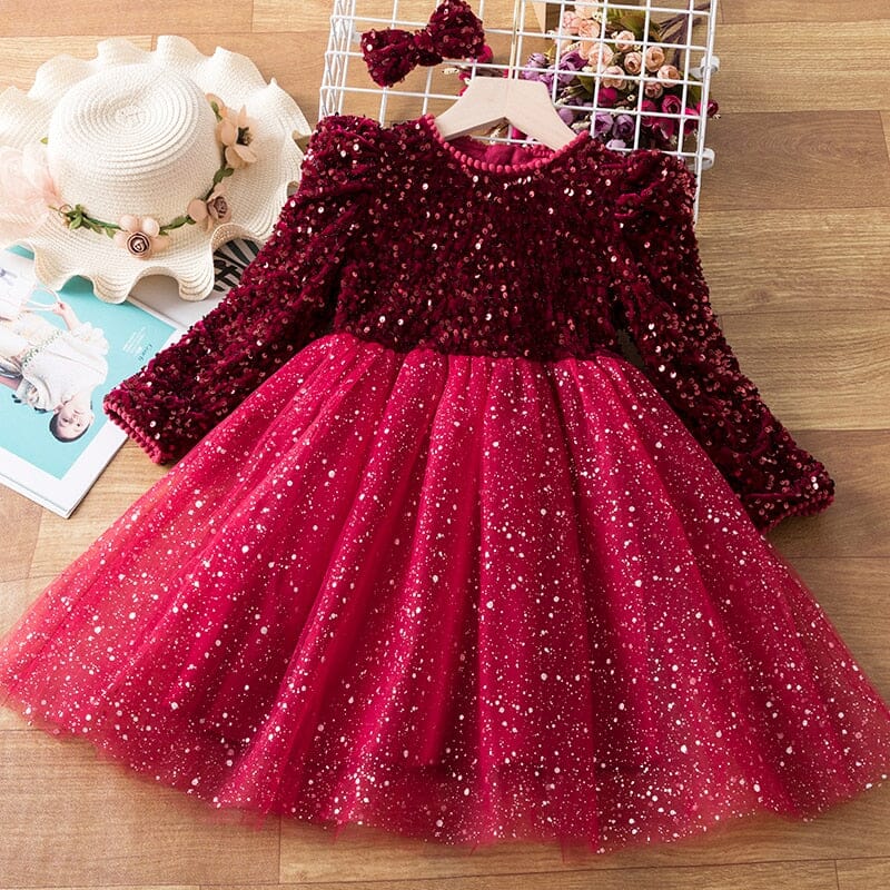 Girls red knit dresses