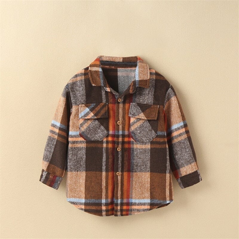 Girls plaid collar jacket