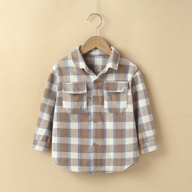Girls plaid collar jacket