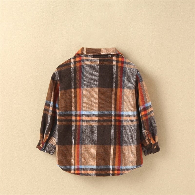 Girls plaid collar jacket